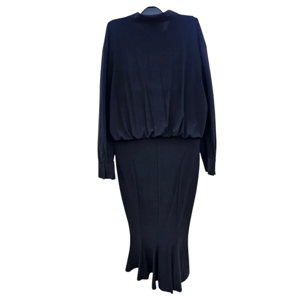 Norma Kamali Boyfriend Shirt Fishtail Midi Dress- Small - Picture 7 of 14